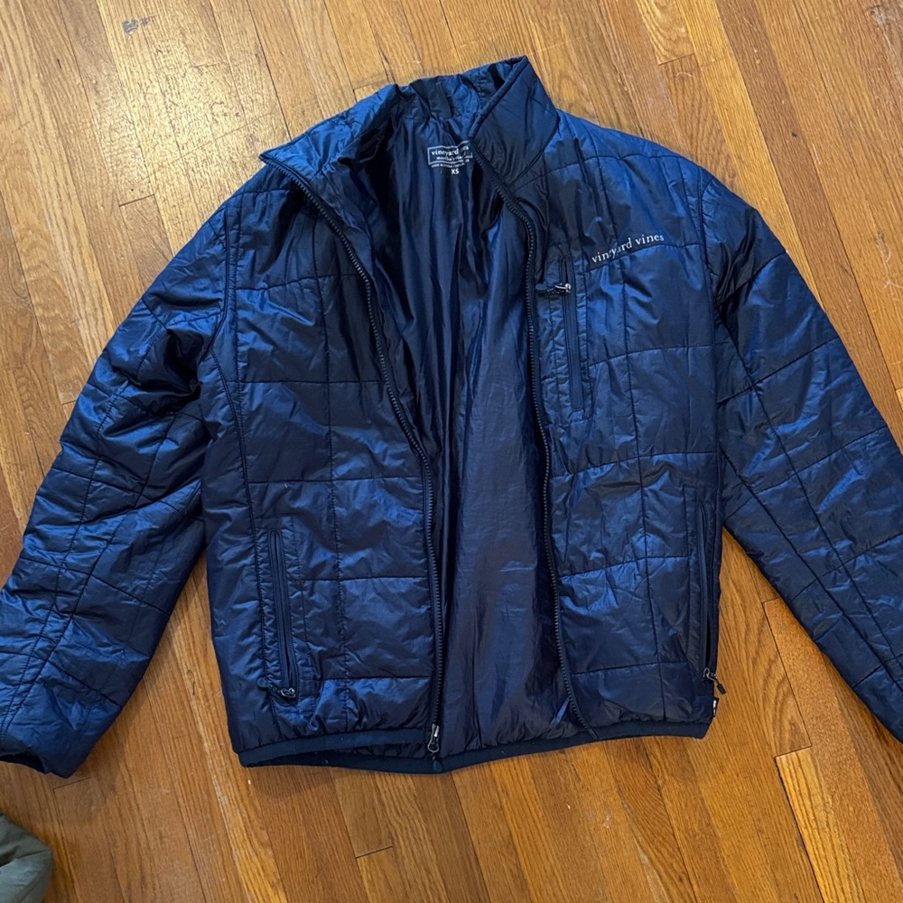 Vineyard Vines Navy Puffer Jacket